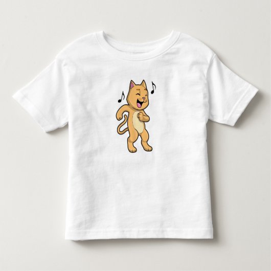Cat Music Dance Kleinkind T-shirt (Vorderseite)