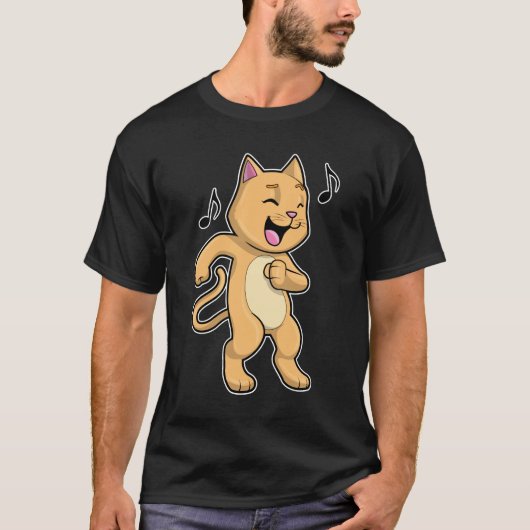 Cat Music Dance T-Shirt (Vorderseite)