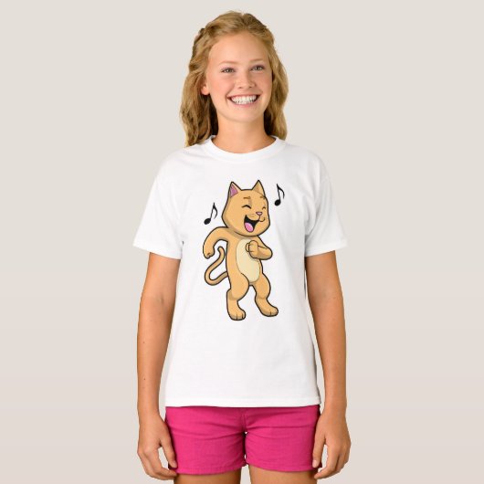 Cat Music Dance T-Shirt (Vorne ganz)