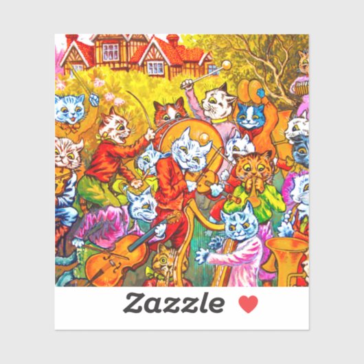 Cat Musical Band Aufkleber (Blatt)