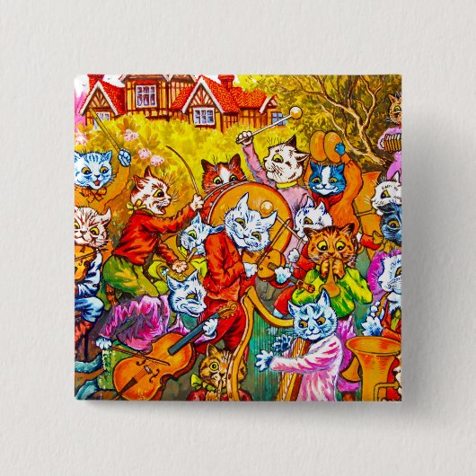 Cat Musical Band Button (Vorderseite)