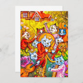 Cat Musical Band Einladung (Vorne/Hinten)