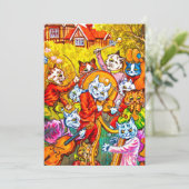 Cat Musical Band Einladung (Stehend Vorderseite)