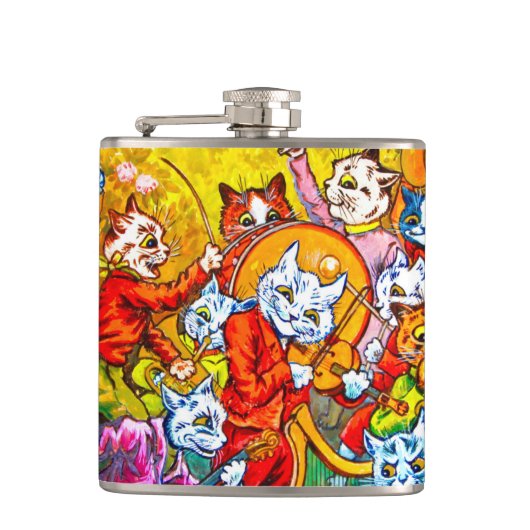Cat Musical Band Flachmann (Vorderseite)