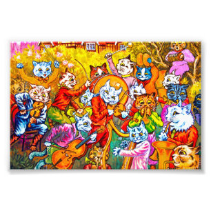 Cat Musical Band Fotodruck