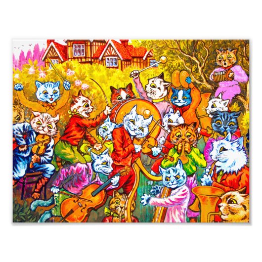 Cat Musical Band Fotodruck (Vorne)