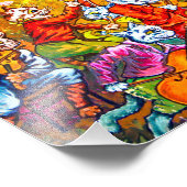 Cat Musical Band Fotodruck (Ecke)