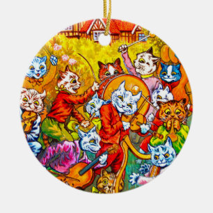 Cat Musical Band Keramik Ornament
