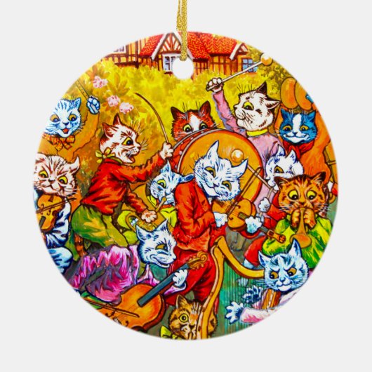 Cat Musical Band Keramik Ornament (Hinten)