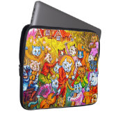 Cat Musical Band Laptopschutzhülle (Vorne Rechts)