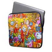 Cat Musical Band Laptopschutzhülle (Vorderseite Links)