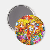 Cat Musical Band Magnet (Vorderseite/Rückseite)