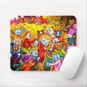 Cat Musical Band Mousepad (Mit Mouse)