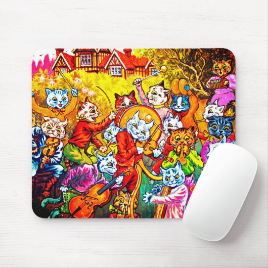 Cat Musical Band Mousepad (Mit Mouse)