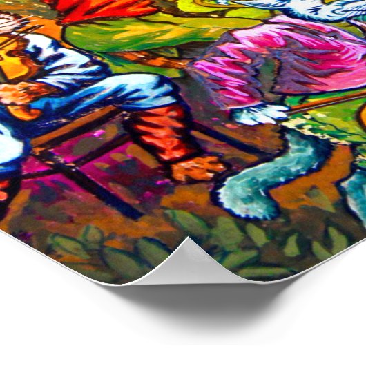 Cat Musical Band Poster (Ecke)