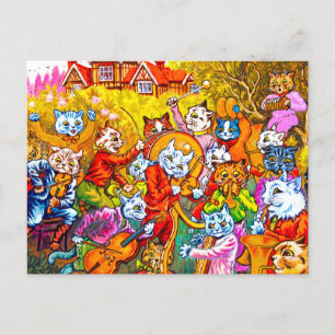 Cat Musical Band Postkarte