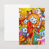 Cat Musical Band RSVP Karte (Vorne/Hinten)