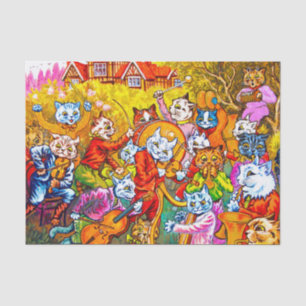 Cat Musical Band Seidenpapier