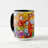 Cat Musical Band Tasse (Vorderseite Links)