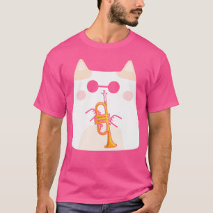 Cat Musician Süße Tier Lover Trumpeter Idea Trum T-Shirt