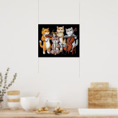 Cat Musicians Poster (Küche)