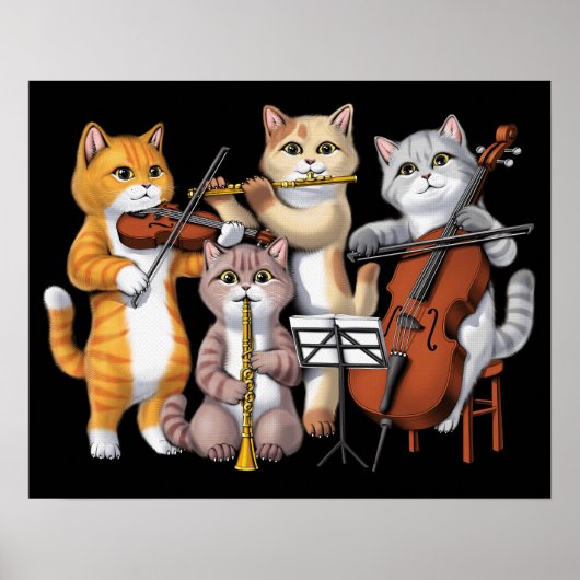 Cat Musicians Poster (Vorne)