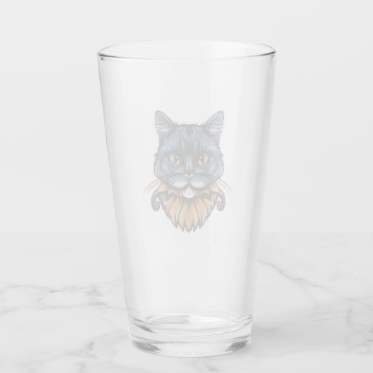 Cat Mustache Glas (Rückseite)