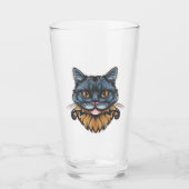 Cat Mustache Glas (Vorderseite)