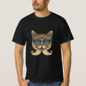 Cat Mustache T-Shirt (Vorderseite)