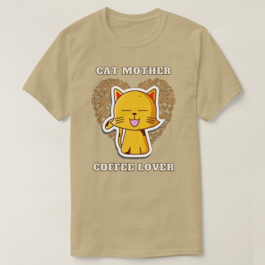 Cat Mutter Kaffeeliebhaber 221 T-Shirt (Design vorne)