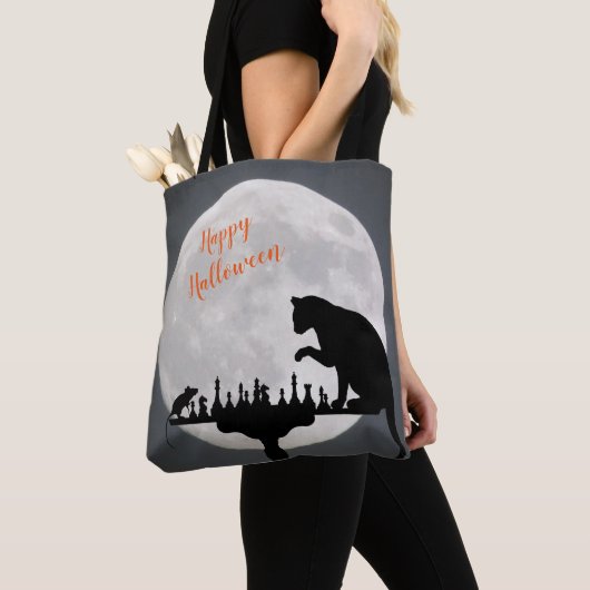 Cat N Maus Wiederverwendbarer Trick oder Treff Hal Tasche (Von Nahem)