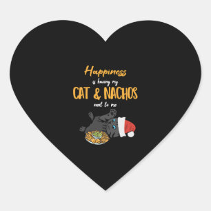 Cat Nachos Mexikanisches Weihnachtsgeschenk Herz-Aufkleber