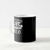 Cat Name Milo - Alles was Sie brauchen ist Liebe! Kaffeetasse (Vorderseite Links)
