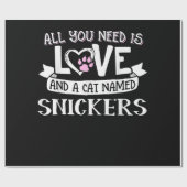 Cat Name Snickers Lovers | Alles was Sie brauchen Geschenkpapier (Flach)