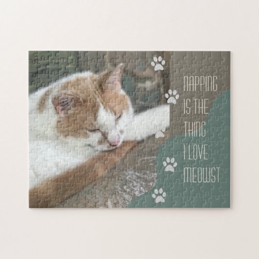 Cat Napping ist das, was ich Liebe meine Puzzle (Horizontal)