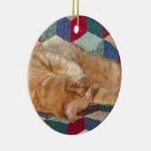 Cat Napping Keramik Ornament (Rechts)