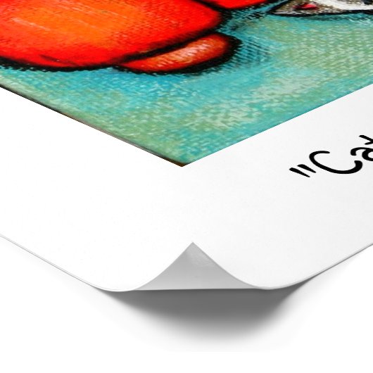 Cat Nickerchen auf Oma's Chair Poster (Ecke)