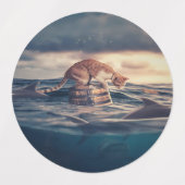 Cat Nickerchen Dream oder Nightmare Etiketten (Design 2)