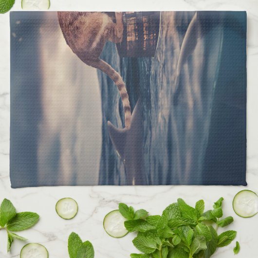 Cat Nickerchen Dream oder Nightmare Geschirrtuch (Gefaltet)