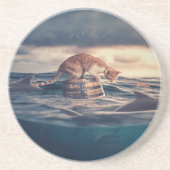 Cat Nickerchen Dream oder Nightmare Getränkeuntersetzer (Vorne)