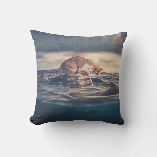 Cat Nickerchen Dream oder Nightmare Kissen (Vorderseite)