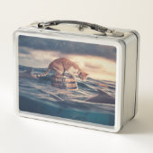 Cat Nickerchen Dream oder Nightmare Metall Brotdose (Rückseite)