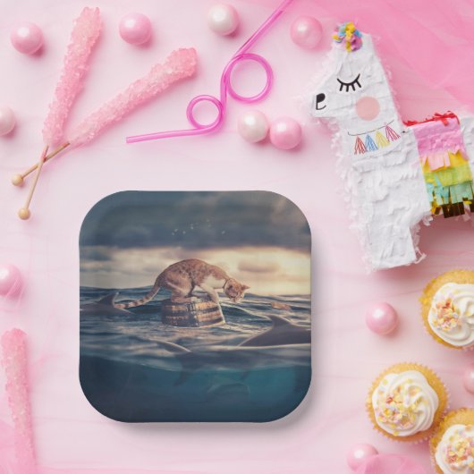 Cat Nickerchen Dream oder Nightmare Pappteller (Party)