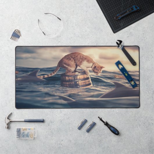 Cat Nickerchen Dream oder Nightmare Schreibtischunterlage (Arbeitsplatz)