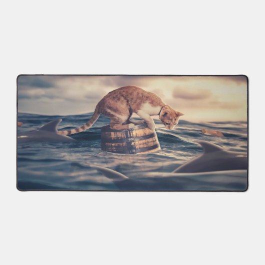 Cat Nickerchen Dream oder Nightmare Schreibtischunterlage (Vorderseite)