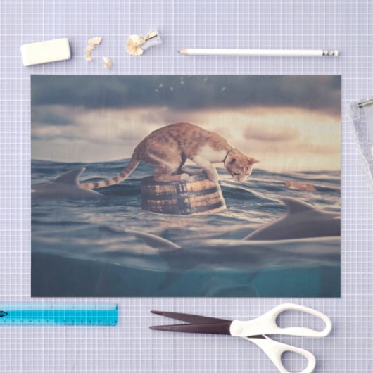 Cat Nickerchen Dream oder Nightmare Seidenpapier (Handwerk)