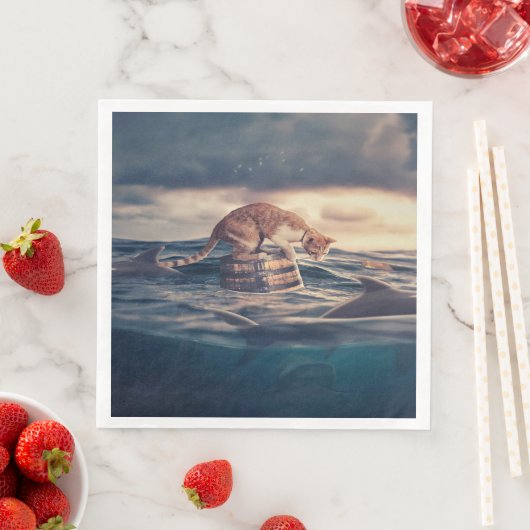 Cat Nickerchen Dream oder Nightmare Serviette (Beispiel)