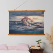 Cat Nickerchen Dream oder Nightmare Wandteppich Mit Holzrahmen (Schlafzimmer)