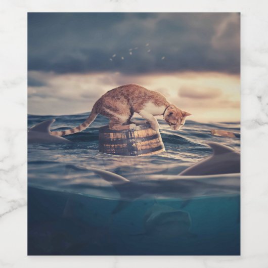 Cat Nickerchen Dream oder Nightmare Weinetikett (Einzelnes Label)