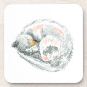 Cat Nickerchen Getränkeuntersetzer (Vorderseite)